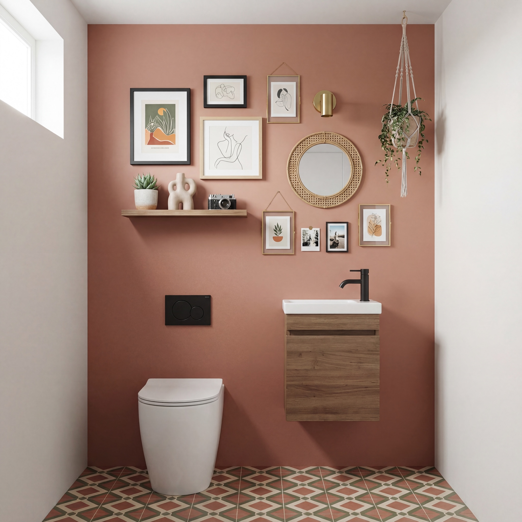 Gallery Wall Idea #16 - Bathroom & Restroom Gallery Wall Ideas