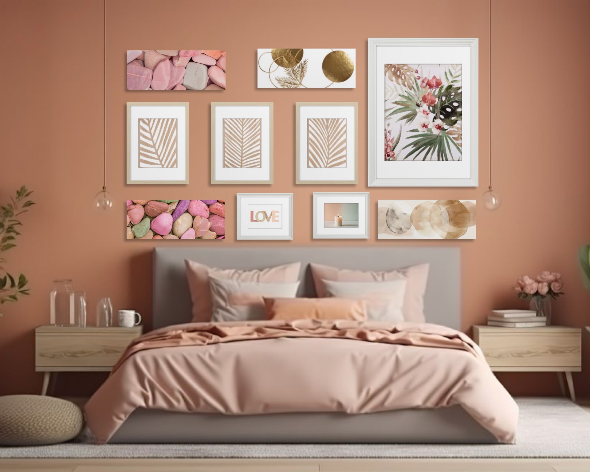 Gallery Wall Idea #15 - Bedroom Gallery Wall Ideas