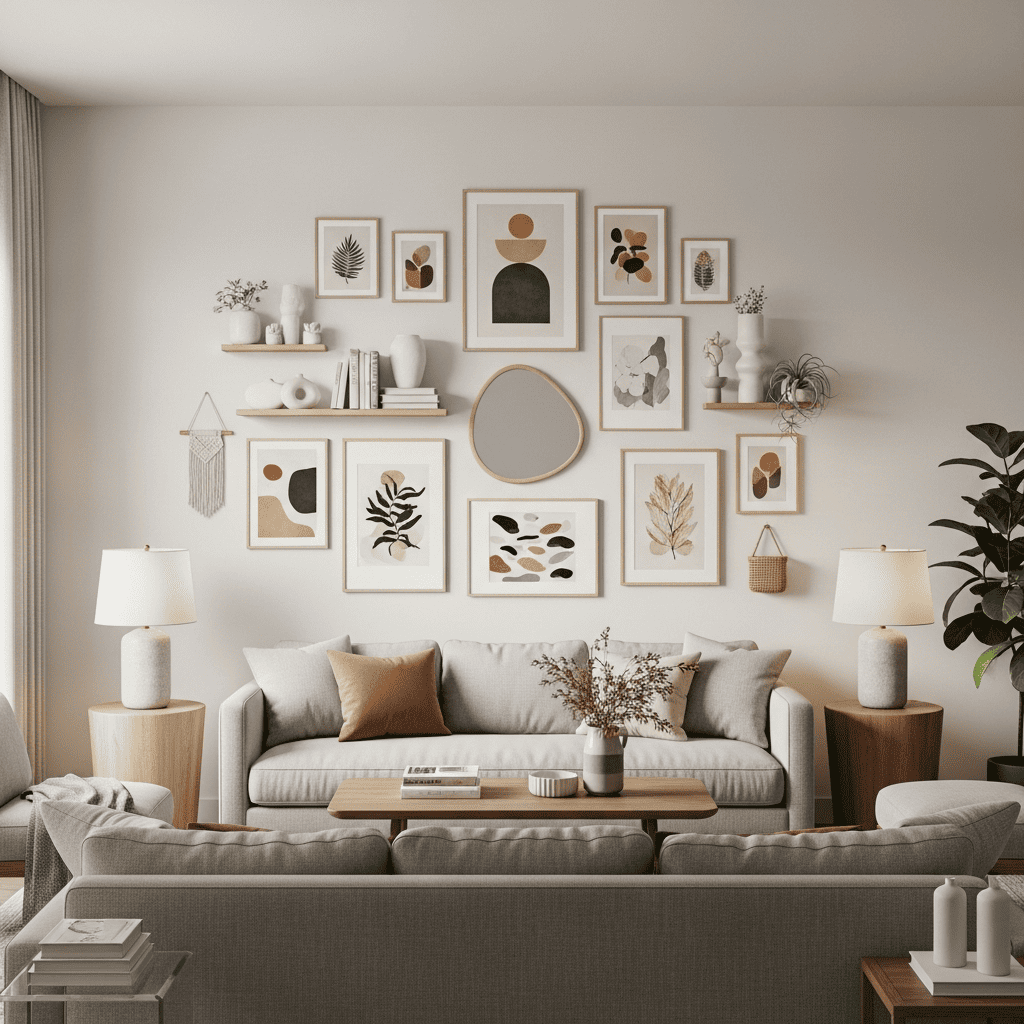 Gallery Wall Idea #22 - Living Room Gallery Wall Ideas